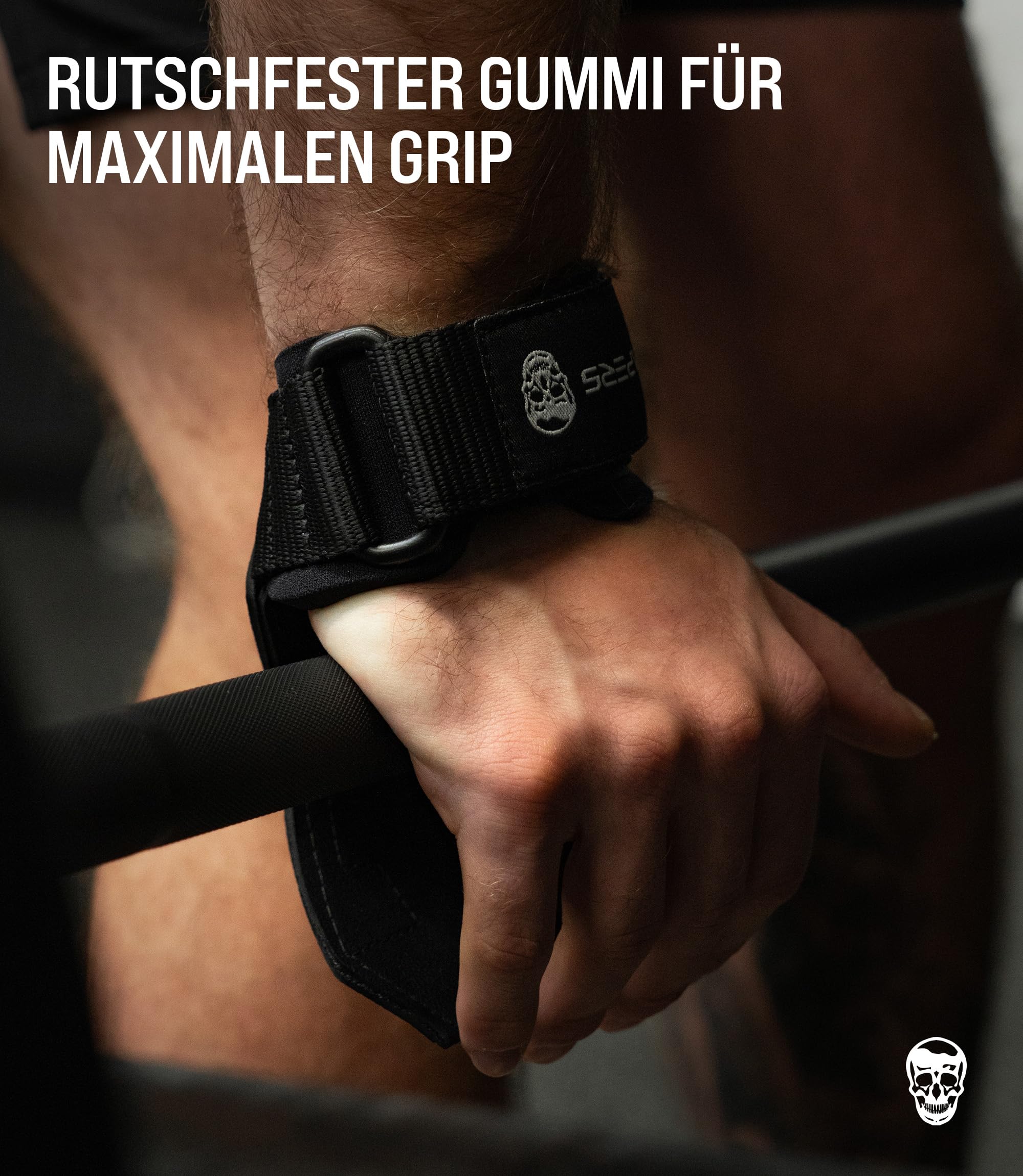 Gymreapers Weight Lifting Grips (Pair) for Heavy Powerlifting, Deadlifts, Rows, Pull Ups, with Neoprene Padded Wrist Wraps Support and Strong Rubber Gloves or Straps for Bodybuilding