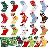 Cooraby 20 Pairs Novelty Women's Christmas Gifts Socks Holiday Warm Soft Cotton Socks Set for Christmas Gift