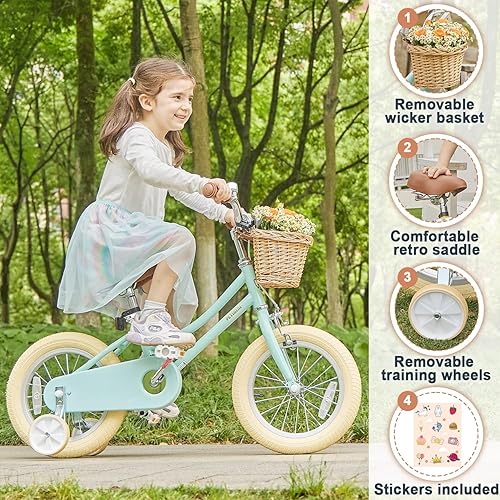 Amazon Vintage Style Bike With Basket Petimini 16 Inch Little Kids - Main Image