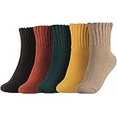 BenSorts Women's Winter Boots Socks Thick Warm Cozy Crew Socks Solid Color Gifts
