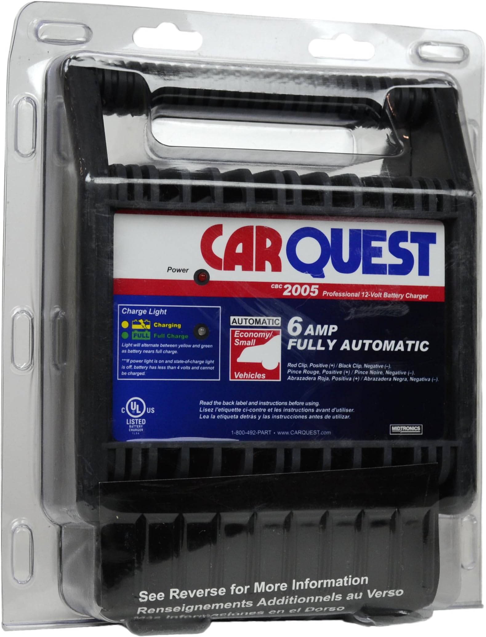 Midtronics CarQuest CBC2005 Professional 12 Volt - 6 Amp Fully Automatic Battery Charger