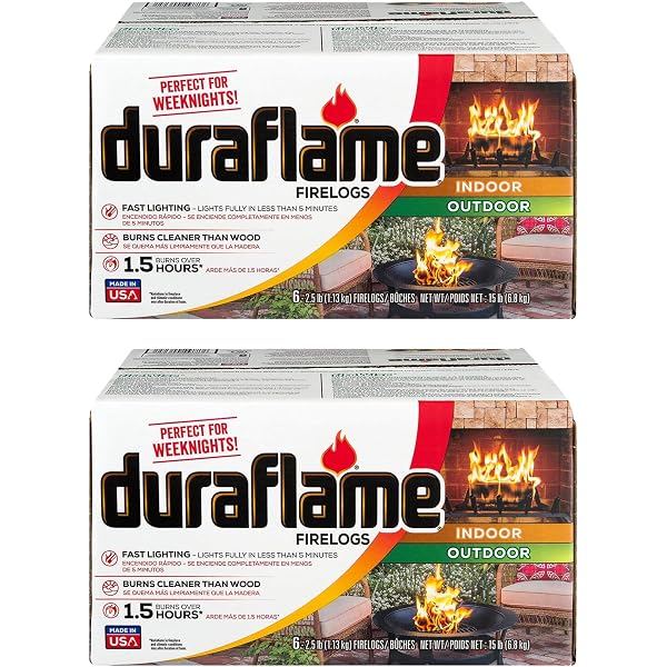Amazon.com: Duraflame 2.5lb 1.5-hr Firelog, 6 pack (00625) , Brown : Home u0026  Kitchen