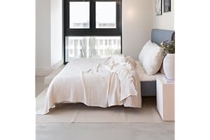 Viva Maison 100% Turkish Cotton Muslin Bedspread Set of 3 Twin Size | 1 Muslin Quilt & 2 Pillowcases | Undyed Organic Light Blanket Sets for Summer (Natural, Twin Size: 63 x 91 Set-3)