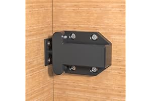 I-EASYDWW Cabinet Push Latch, Push to Open Catch Lock, Rebound Self-Locking Catch, Push to Open Door Latch Cabinet Hardware, for Cabinet Drawer Wardrobe Kitchen Door, Black, 8 Pack