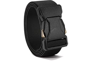 CHAOREN Tactical Belt Men - 1.5" Nylon Stretch Military Mens Belt - Quick Release for Work Heavy Duty