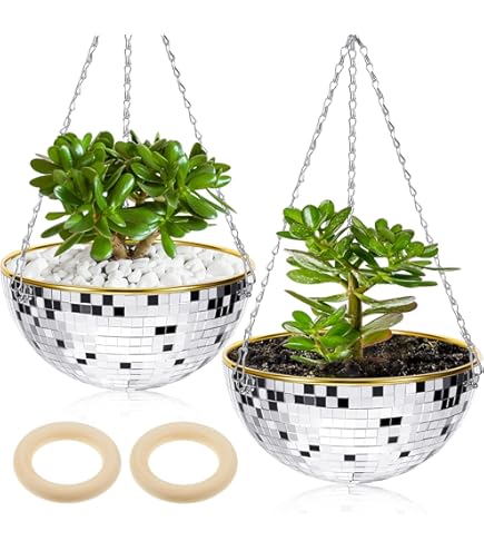 Amazon.com : Remerry 6 Pcs 6 Inch Disco Ball Planter Mirror Ball