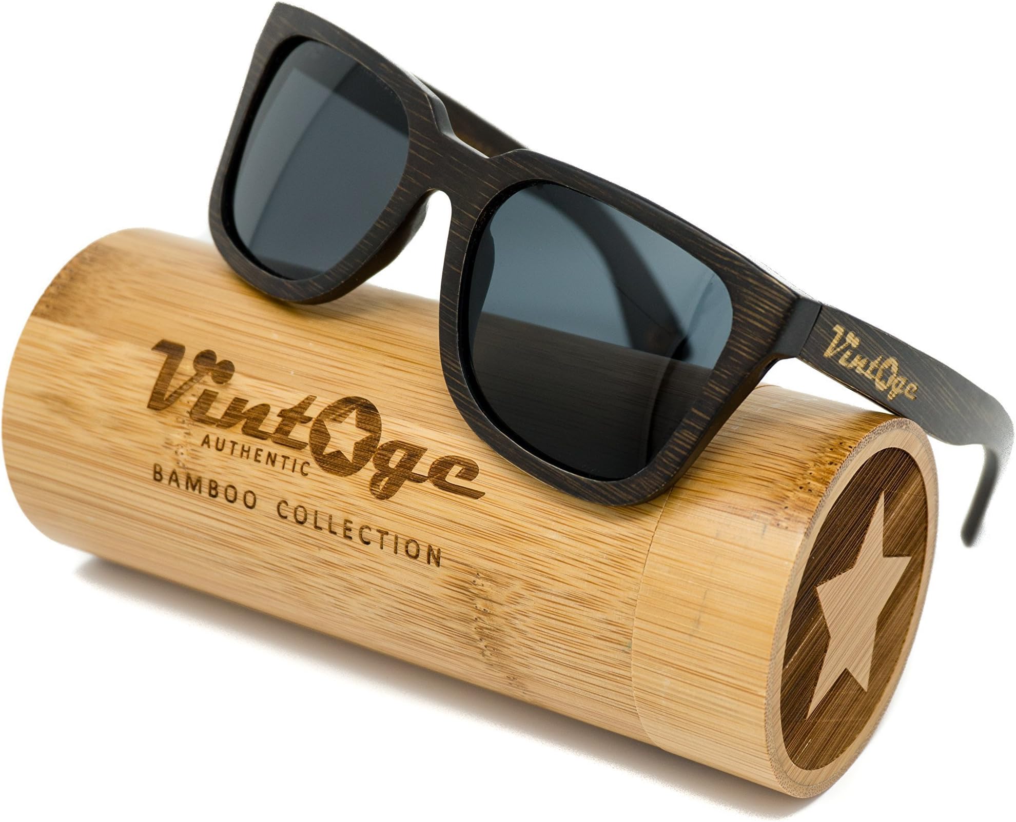 Bamboo Wood Sunglasses Polarized Lenses Handmade Wooden Wayfarer Style Shades That Float!