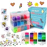 25,000 pcs Fuse Beads Kit 26 Colors 5MM, Including 127 Patterns, 4 Big Square, 1 Heart Pegboards, 1 Flower Ironing Paper, Tweezers, Beads Compatible by INSCRAFT