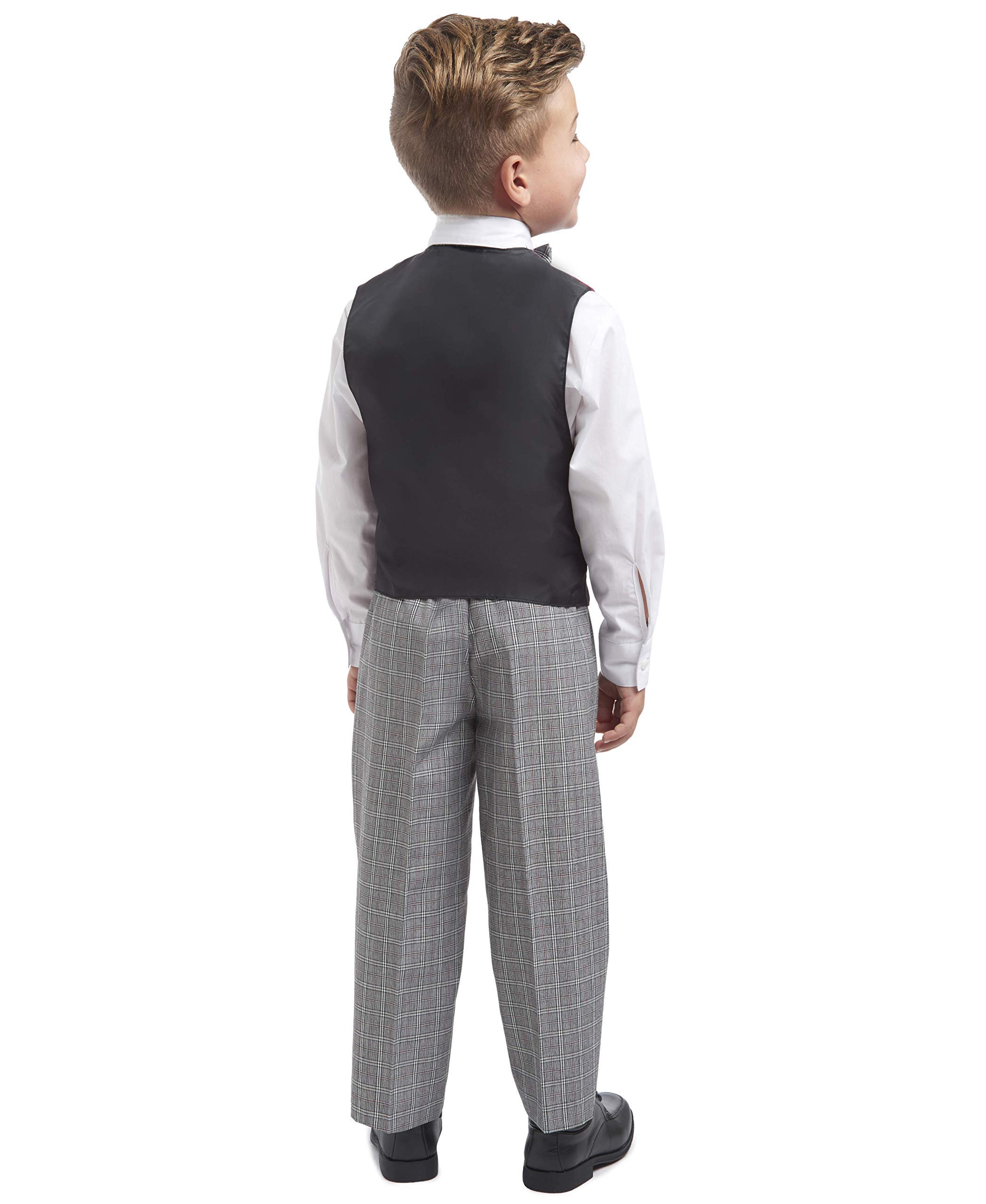 Nautica Boys' 4Piece Vest Set with Dress Shirt, Bow Tie, Vest, and