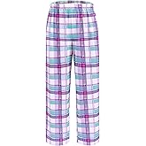 Ekouaer Girls Soft Pajamas Pants Cute Print Pattern PJ Bottoms Comfortable Lounge Long Pants with 2 Pockets