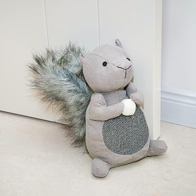 Marwood Cute Door Stopper Squirrel Fabric Weighted Interior Doorstop