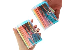 FENKON 2-Pack Small Photo Album 2x3 Compatible with Fujifilm Instax Mini Film/Polaroid Film/Kpop Photocard Credit Card Holder for Women Girl Birthday Gift (36 Pockets)