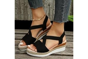 Dheva-C Orthopedic Wedge Sandals for Women Summer Dressy Open Toe Ankle Strap Platform Fashion Sandals Buckle Ankle Strap Casual Beach Outdoor Sandals Wedges Sandal Shoes (1-Bronze, 7.5)