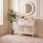 SAFAVIEH Primrose 3-Drawer Wood Console Entryway Table, 23.5" CNS5707A | Console Entryway Table, Pine Engineered Wood, 3-Drawer, 23.5" Overall, Assembly Required, entryway, hallway, living room