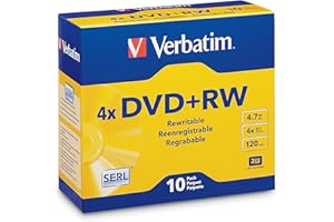 Verbatim America, LLC Verbatim DataLifePlus 94839 DVD Rewritable Media -DVD+RW -4X -4.70 GB -10 Pack Slim Case -2 Hour Maximu