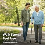 Life Healthcare Folding Walking Stick Adjustable Height Lightweight Aluminium view 9