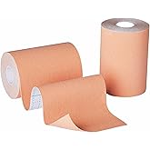 ZVTQ Kinesiology Tape (2 Rolls) - Acrylic Adhesive Muscle Tape - Waterproof, Breathable, Hypoallergenic - Ideal for Muscle Support & Injury Recovery - 4 Inches x 16 Feet (Beige)