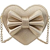 Goclothod Girls Bowknot Mini Coin Purse Heart Shape Cross Body Handbag Shoulder Bag Wallet