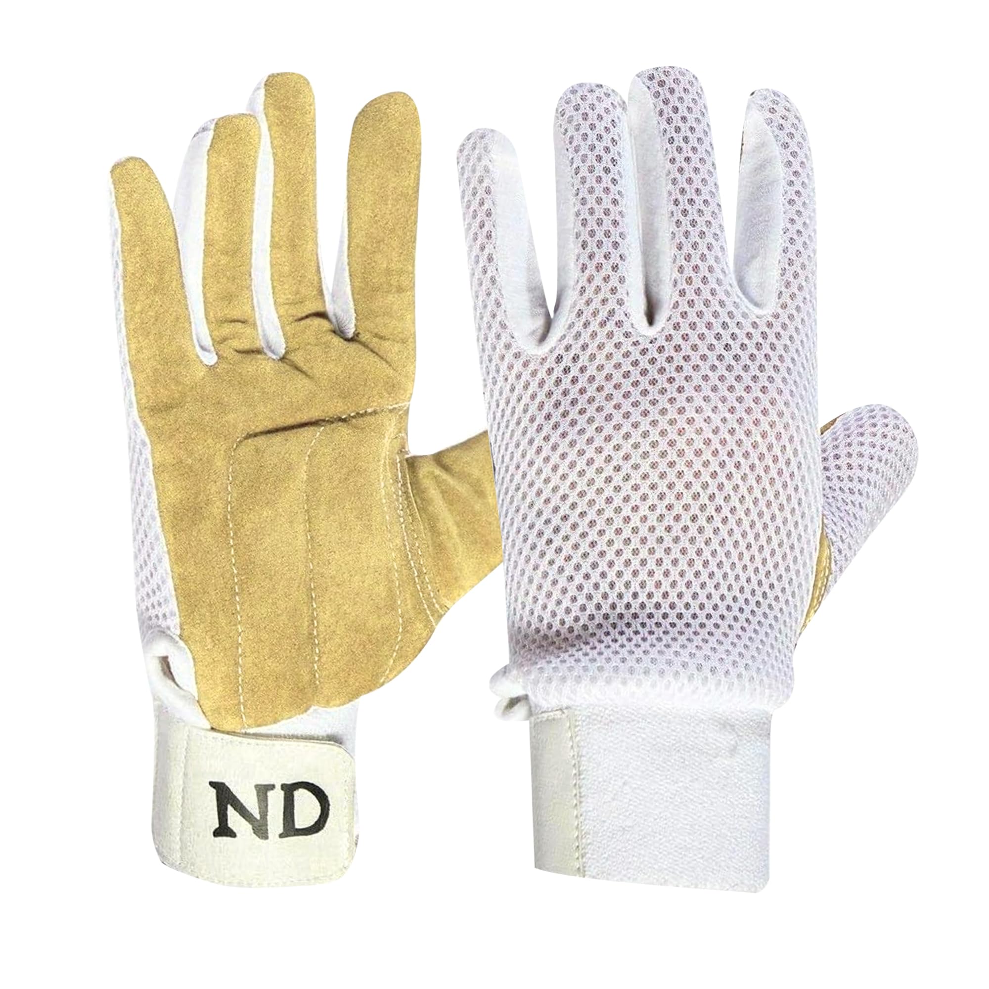 ND Sports Wicket Keeping Inner Gloves - Chamois Padded Cotton Cricket Inner Gloves, Unisex WK Gloves for Comfort & Performance