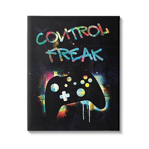 Stupell Industries Control Freak Game Controller Graffiti Street Style Canvas Wall Art, Design By Victoria Barnes - Amazon deal for $65.62