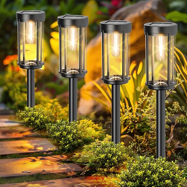 DAMAYCA 12 PACK SOLAR LIGHTS OUTDOOR WATERPROOF FOR...