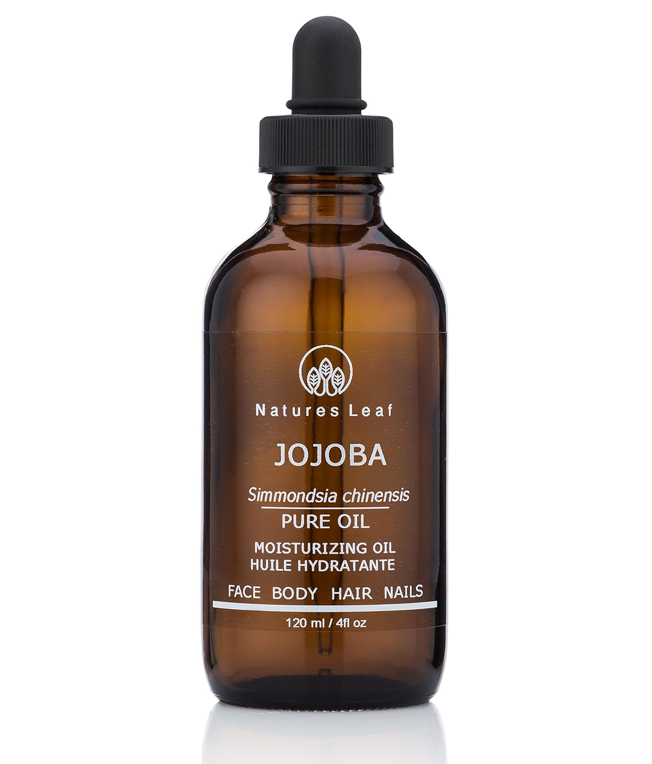 Natures Leaf Organic Golden Jojoba Oil 100% Pure Cold Pressed/non-GMO/Unrefined/Frizzy's, Split Ends, Beards, Lips, Cuticles, Brittle Nails, Acne, Fade Stretch Marks, Dry Skin