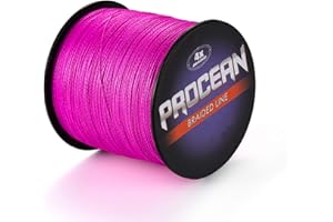 Procean 100% PE 4 & 8 Strands Braided Fishing Line, 6-300 LB Sensitive Braided Lines, Super Performance and Cost-Effective