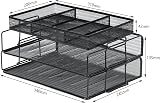 EasyPAG 2 Tier A4 Mesh In Trays Desk Tidy Stackable File Holder Black view 2