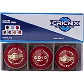 Junior Cricket Ball for Cricket Bat | 142g Leather Ball Designed for Net Practice | Red Ball, Pink or White for Sport Outdoor | Multiple Set Options for Junior Cricket Game