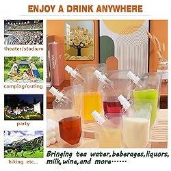 12Pcs Drinks Flasks Juice Flasks Plastic