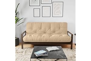 Royal Sleep Products by The Futon Factory 6 inch Memory Foam Futon Mattress - Solid Khaki Cover - Queen Size - CertiPUR Certified Foams - Made in USA - (Frame not Included)