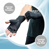 Hotcakes Copper Compression Gloves Arthritis Therapy Open Finger 88 Copper view 4