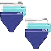 Hanes Women's Originals Hi-leg Bikini Underwear, Seamless Rib Bikini, Assorted Colors, 6-pack