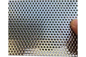 FengYoo Perforated Metal Sheets-Expanded & Perforated Sheets-Perforated Stainless Steel Sheet-20GA 0.12 Inch Hole （About 3mm） 7.8 Inch X3.9 Inch-Metal Mesh Sheet for Ventilation and Fume Filtration