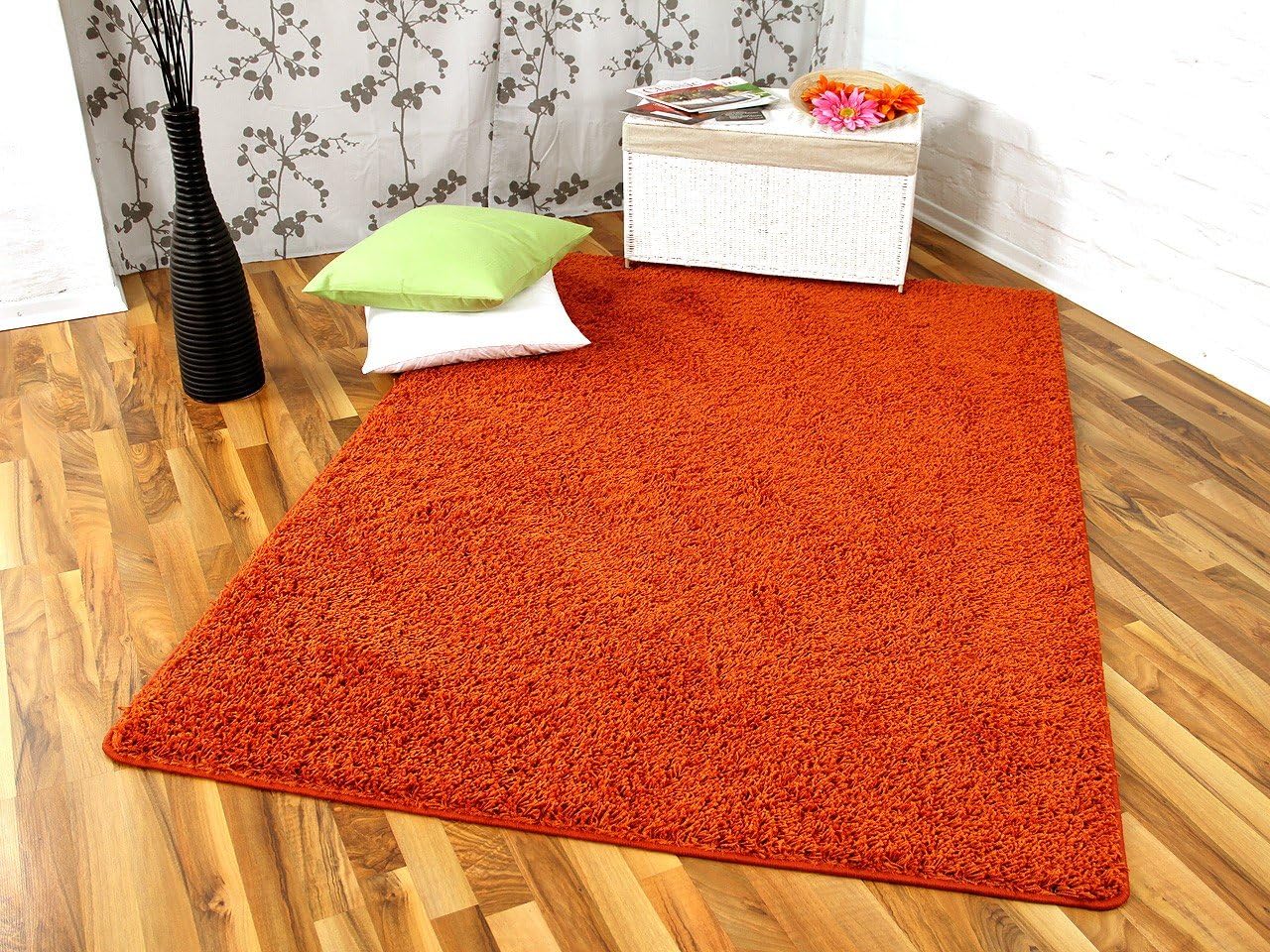 Nova Shaggy Shaggy Rug, Orange, 17, Orange, 400x400 cm Amazon.co.uk