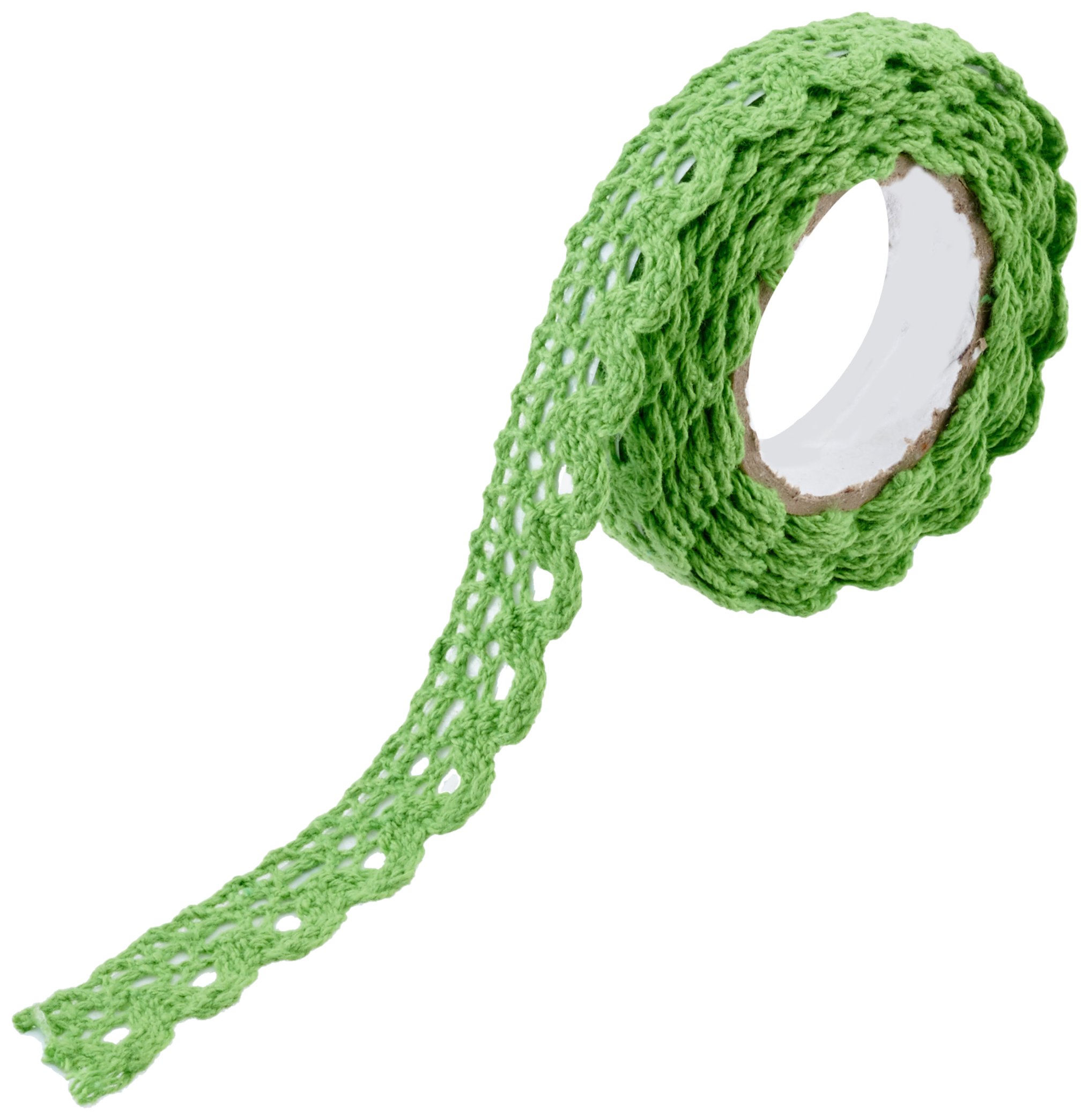 Baier Schneider SpitzenTape Fabric Edging Trim, 100% Cotton Green