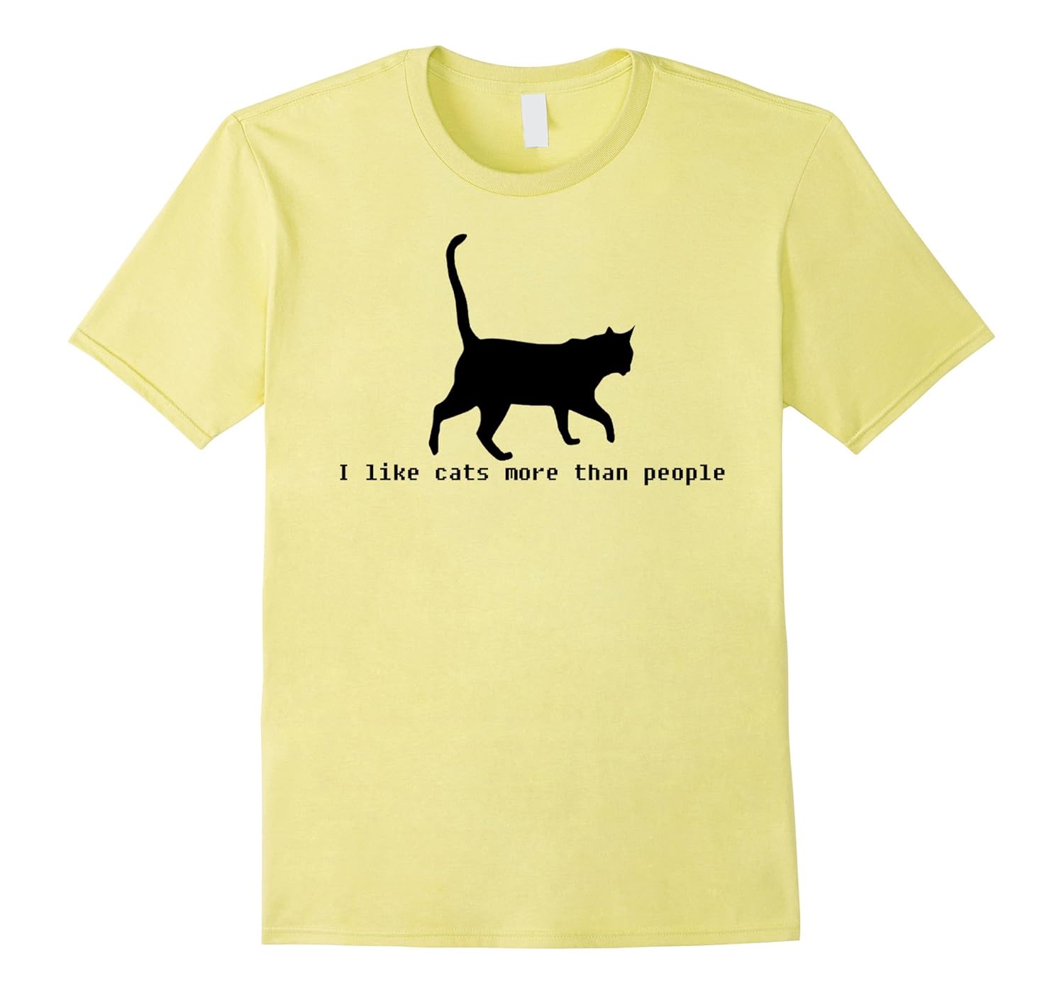 Animal Lover I Like Cats More Than People Pet Black Apparel-ANZ