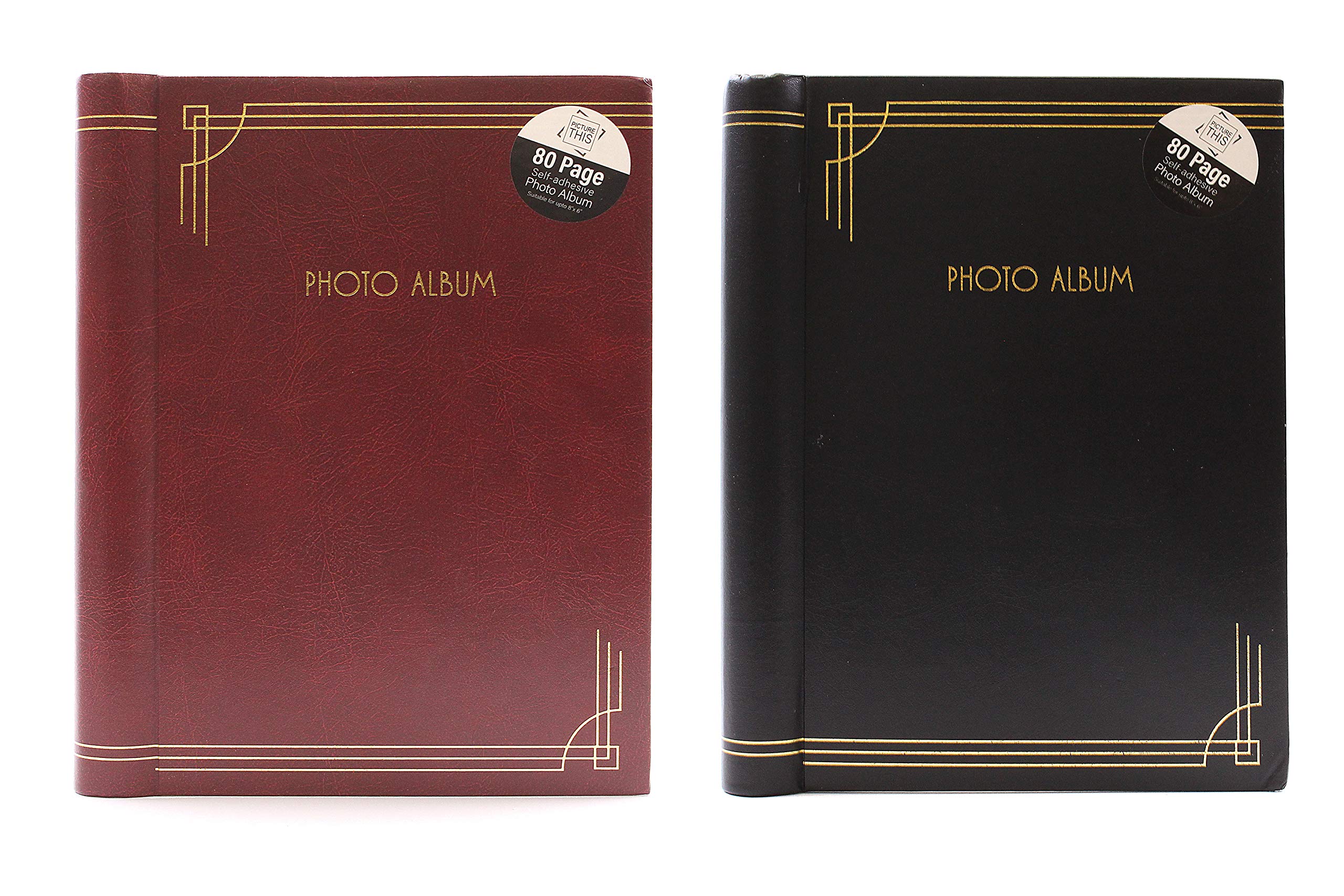 Photo Album - 80 Self Adhesive Pages Red & Black