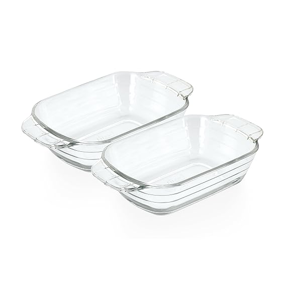 Buy Cello Prego Modena Rectangle Glass Baking Dish Set, 500ml, Set of 2