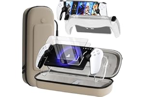 QUAGGY 3-in-1 Accessoris Kit Compatible with Playstation Portal, EVA Carrying Case for PS Portal with Silicone Protective Cover with stand