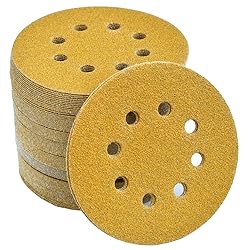 Aiyard 5-Inch 8-Hole Hook and Loop Sanding Discs
