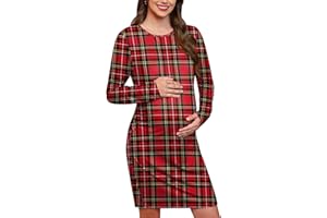 For G and PL Women's Christmas Maternity Long Sleeves Pregnant Pregnancy Dress S - XXL