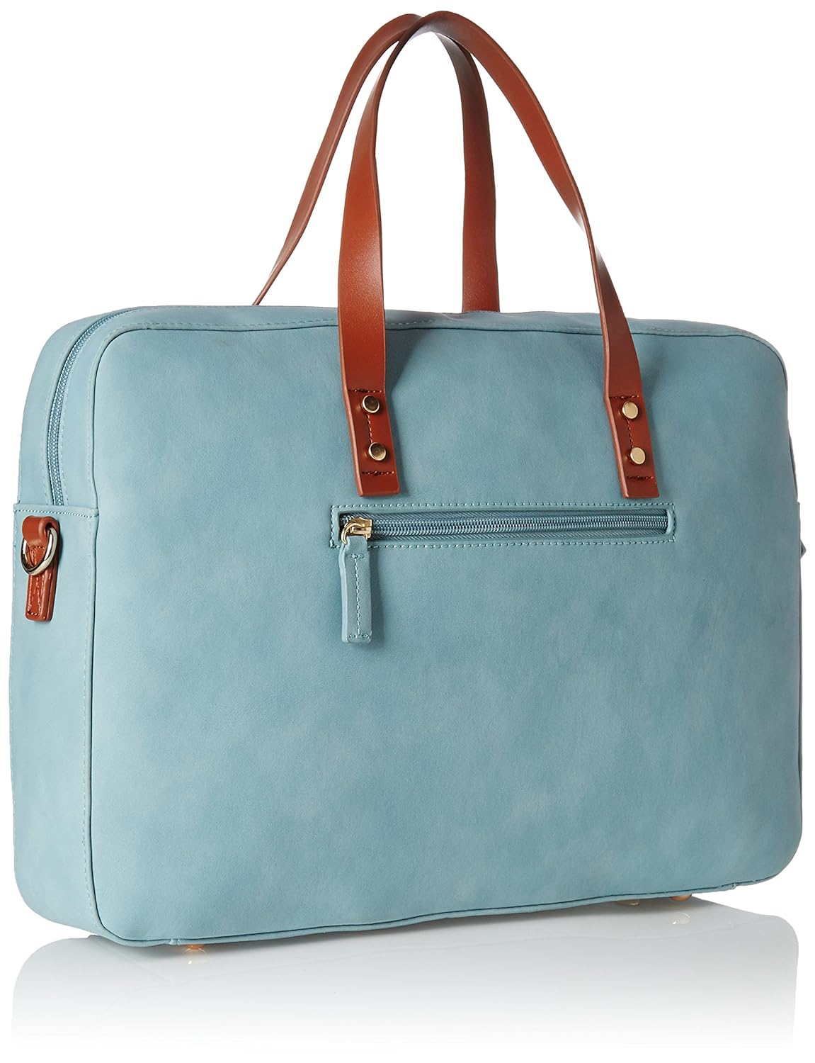 caprese felicia women's satchel (soft blue and tan) ()