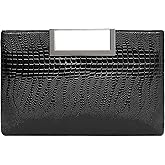 RNIEGA Vegan Leather Handbag Clutch Purses for Women Formal Stylish Evening Clutch for Weddings, Proms, Cocktail