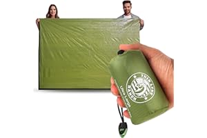 ThinLyneRanch Ultra-Large Emergency Sleeping Bag for Survival - Hypothermia Prevention & Shelter - Multi-Person Bivvy Sack - Ideal Survival Gear, Emergency Bivy Camping Essentials