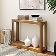 Plank+Beam Forma Console Table, 46 Inch, Solid Wood Sofa Table, Entryway Table for Hallway, Narrow Behind The Couch Table, Console Tables for Entryway, Living Room, Foyer, Easy Assembly, Pecan