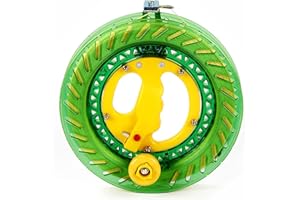 CHIEON ZOE Kite String Reel Winder Spool 8.7inches(Dia) & 1400 feet Line(120 lbs) Lockable Kite Wheel Heavy Duty (Green, 8.7 inches)