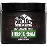Men’s Fiber Hair Cream - Classic Hair Styling Product with Medium Hold & Shine for Modern and Classic Hairstyles - No Artificial Fragrance - For All Hair Types - Easy to Wash Out - 4 oz