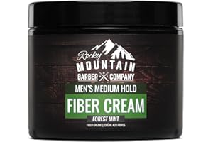 Men’s Fiber Hair Cream - Made in Canada - Classic Hair Styling Product with Medium Hold & Shine for Modern and Classic Hairst