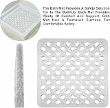SUL Square Anti Slip Shower Mat Non Slip Drain Holes Suction Cups view 2